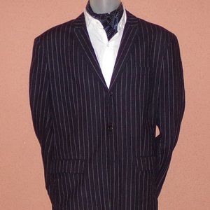 Ralph Lauren Rugby Polo Pin-stripe 3 Button Single Vented Linen Suit 42 R